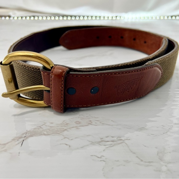 Red Wing Shoes Other - REDWING classic roller bar canvas and leather BELT